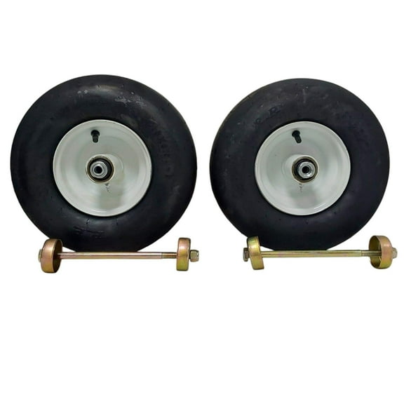 2-Pk Tubeless 13X6.50-6 Air Filled Tires White Rim For Exmark 1-633584