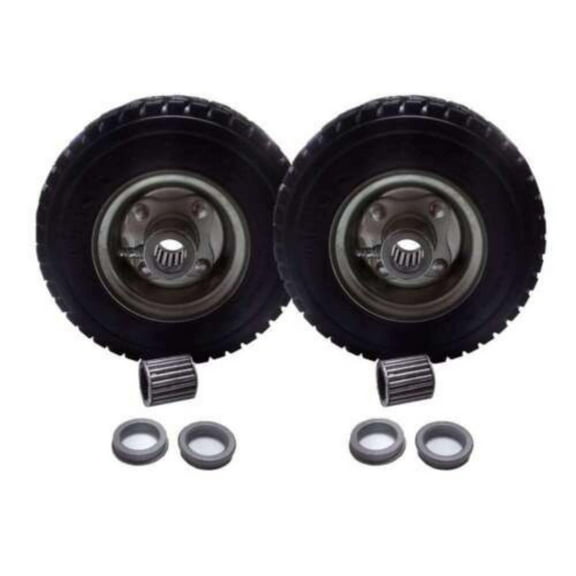 Proven Part 2 - Tires 9X3.5-4 No Flat Solid Puncture Proof Compatible With 2 Wheel Velke System Fits 72410088 Vkxwheel 10816 (Set Of 2) Includes Bearings Fits 77410031 77410030 Vkxbrgrtnr Vkxrlbrg