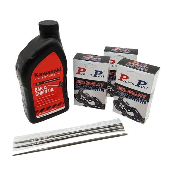 Proven Part (3) 20" Full Skip Chain For 20In Bar 3/8" Pitch .050 Gauge 72DL Fits Stihl 3676 005 0072(1) Qt Oil (3) Files