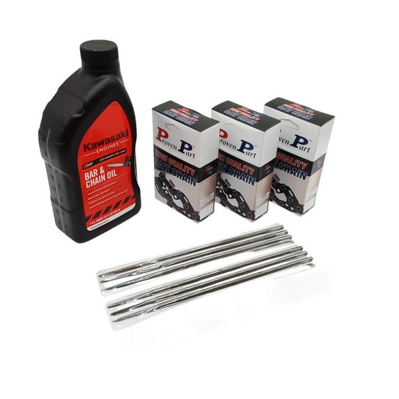 Proven Part (3) 33Rsf-114 36" Chains For Stihl .050 3/8" 114Dl W/ (6) 7/32" Files (1) Qt Oil