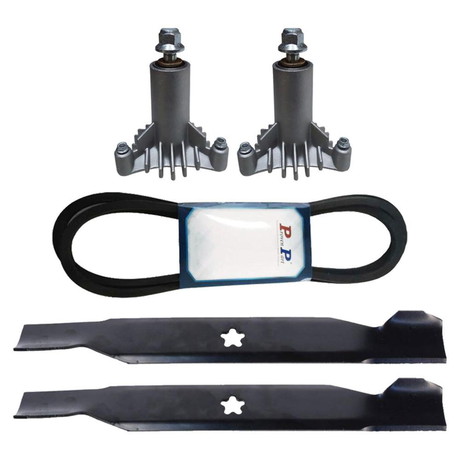 Proven Part 42 Inch Riding Mower Rebuild Kit For Blades Spindles Belt 130794 138971 128774 144200