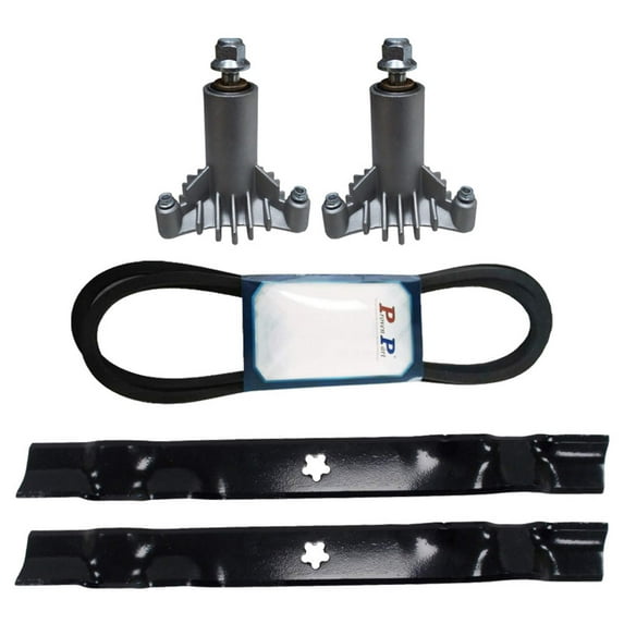 Proven Part 42" Riding Mower Rebuild Kit For Craftsman Mulch Blades Mandrels & Belt 134149 130794 144200