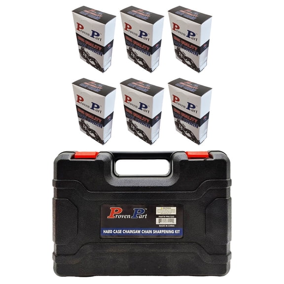Proven Part (6) 24" Full Chisel 3/8" Pitch .050 Gauge 84Dl For Stihl (1) Hardbox Tool Kit