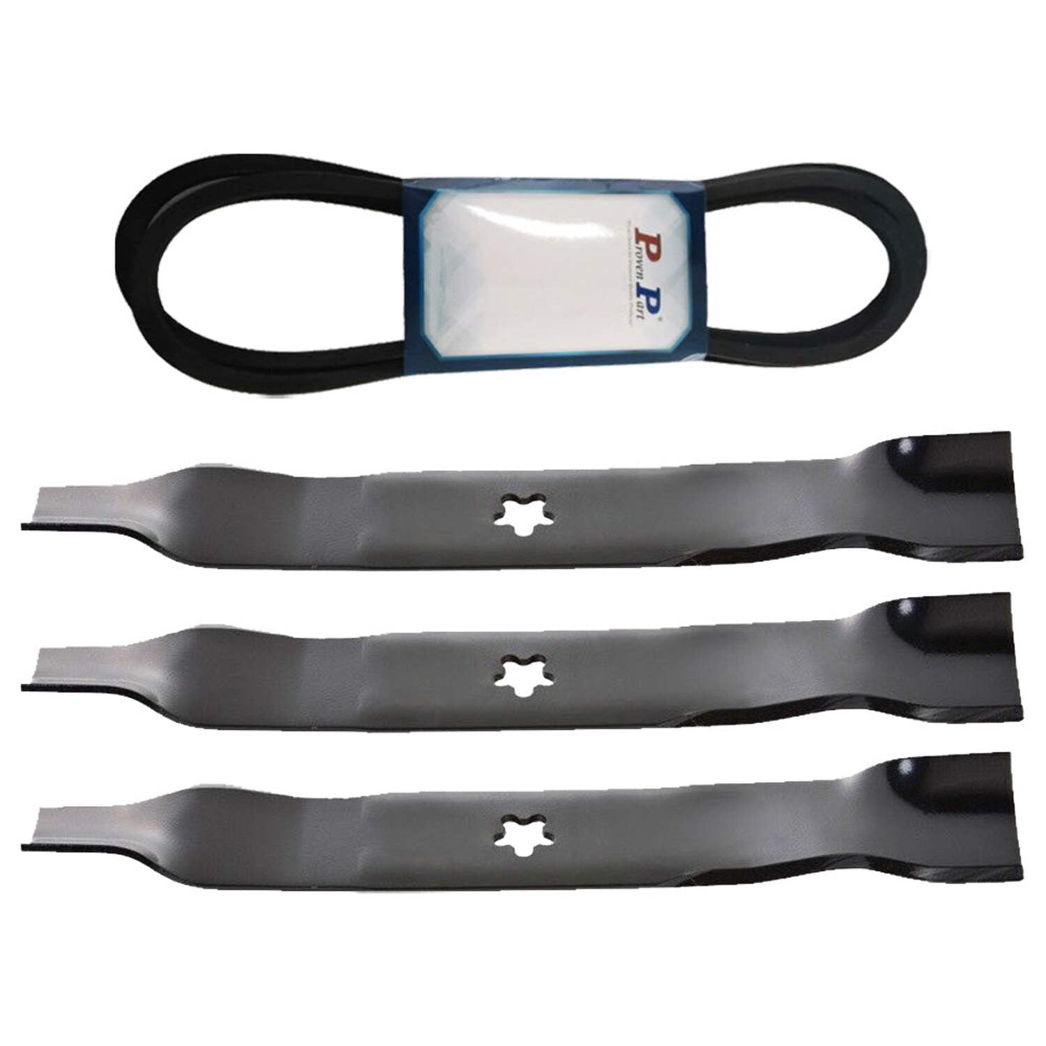 Proven Part Blades and Belt Kit Fits AYP 532152443, 532144959