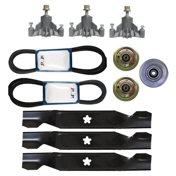 Proven Part  Deck Rebuild Kit Compatible With Craftsman Sears Spindles Blades Belt Pulleys 532130652 131494