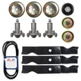 thumbnail image 1 of Proven Part  Lawn Mower Deck Rebuild Kit Belt Spindles Pulleys Blades 532187281 153535 532196106, 1 of 11