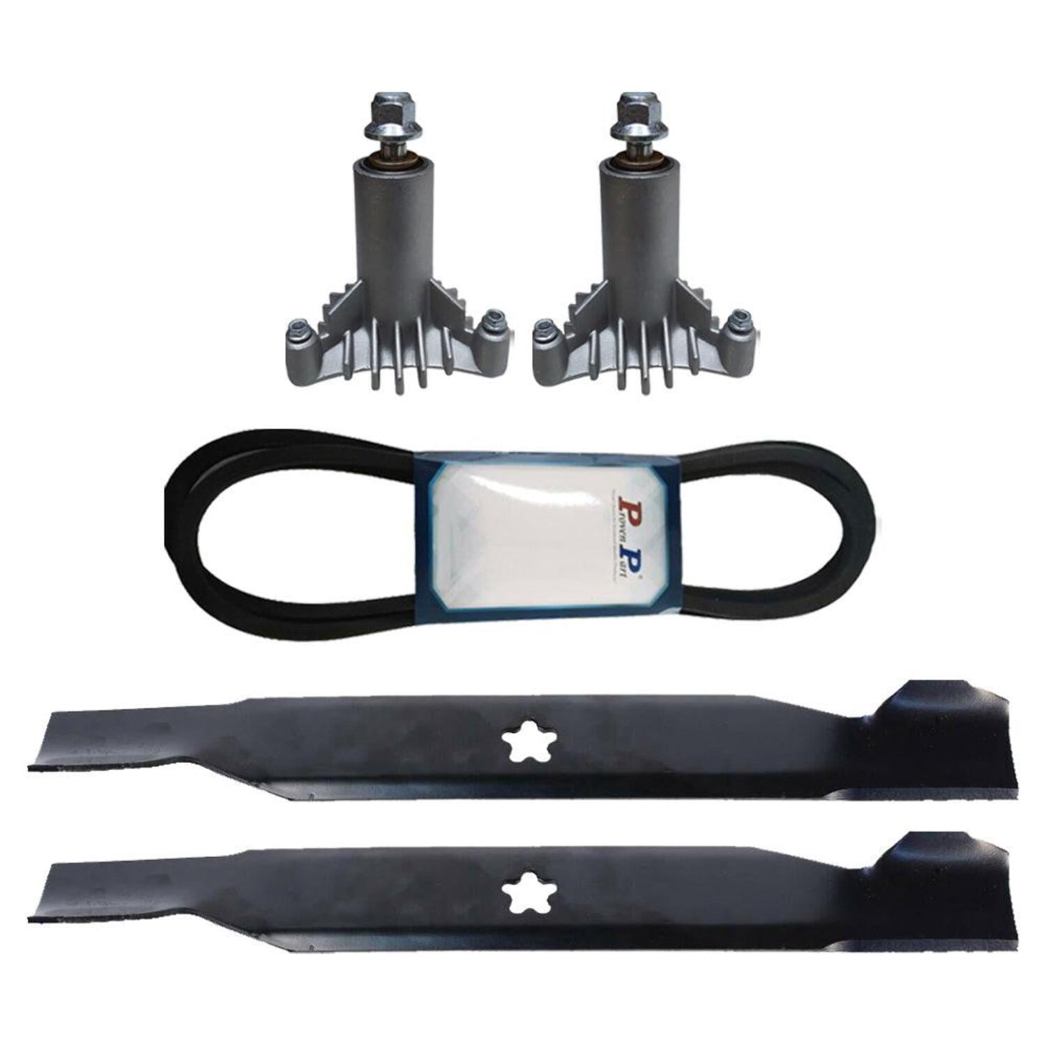 Proven Part Lawn Mower Rebuild Kit Blades Belt Spindles For130794 138791 174883 128285