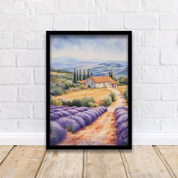 Provence French Landscape Art Provence Print Scenic Lavender Fields Decor Gift For France Lovers