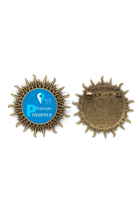 Provence Geography Coordinates Trave Metall Sonne Brosche Haken Pin