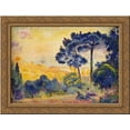 thumbnail image 1 of Provence Landscape 24x20 Gold Ornate Wood Framed Canvas Art by Henri-Edmond Cross, 1 of 2
