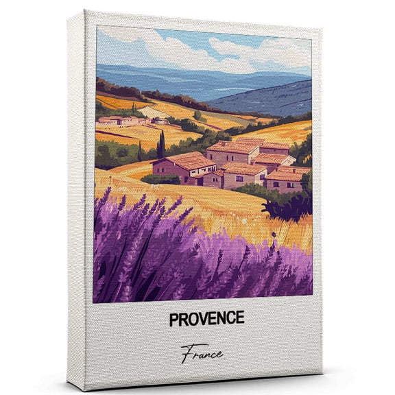 Provence Travel Art Canvas – Modern Wall Art Inspired by France Canvas – Great Gift for Travel Lovers – Ready to Hang
