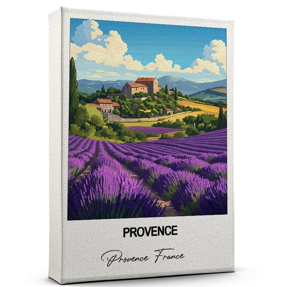 Provence Travel Art Canvas – Modern Wall Art Inspired by Provence France Canvas – Great Gift for Travel Lovers – Ready to Hang