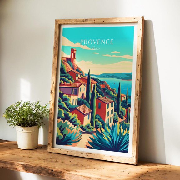 Provence Travel Poster France Wall Art For Home Decor The Perfect Gift And A Lasting Travel Memories Art Print
