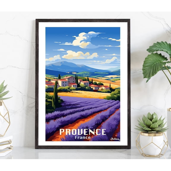 Provence Travel Print, Modern Wall Art European Prints, Prints Home Decor #1024, 16x24 UNFRAMED