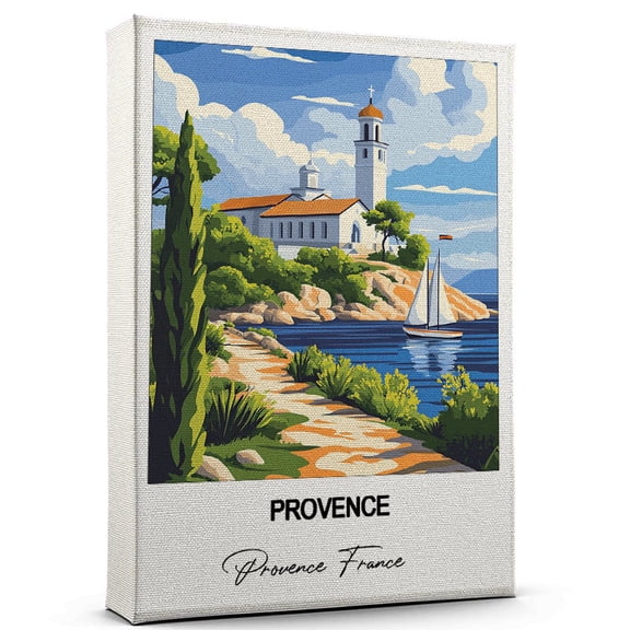 Provence Travel Wall Canvas – Elegant and Cultural Art Print Provence France Canvas Print – Ideal Gift for Travel Lovers