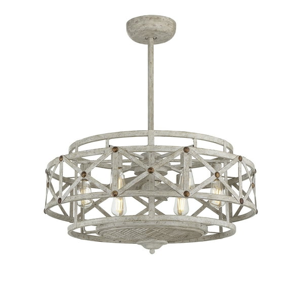 Provence with Gold Accents Six Light Fan D'lier from the Colonade Collection