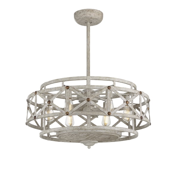 Provence with Gold Accents Six Light Fan D'lier from the Colonade Collection
