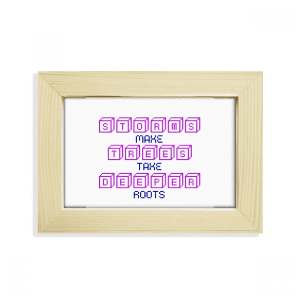 Proverb Box Root Tree Lasts Forever Desktop Decorate Photo Frame Picture Art Painting 5x7 inch