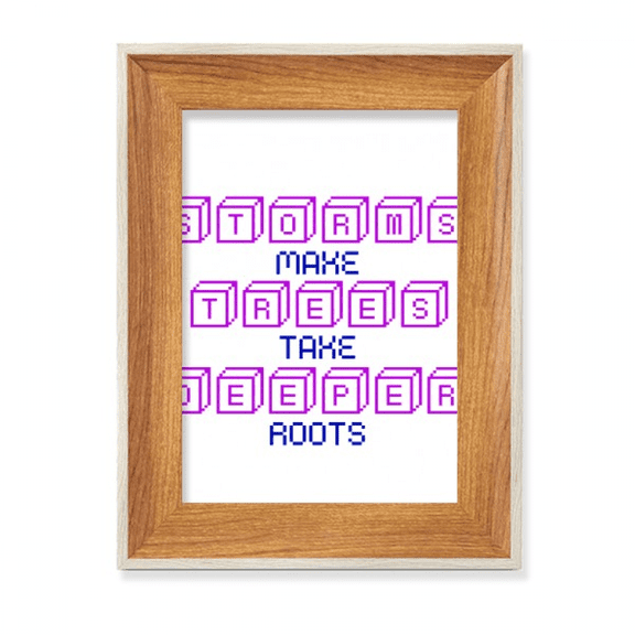 Proverb Box Root Tree Lasts Forever Desktop Wooden Photo Frame Display Picture Art Painting Multiple Sets