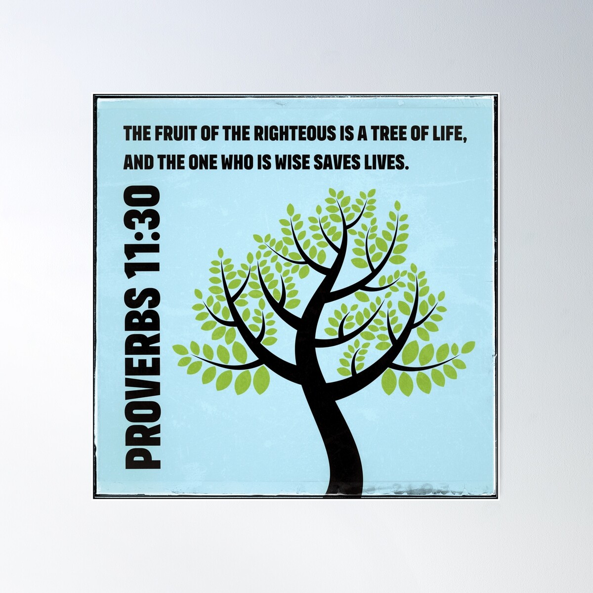 Proverbs 11:30 Poster Wall Art, Modern Wall Decor For Living Room ...