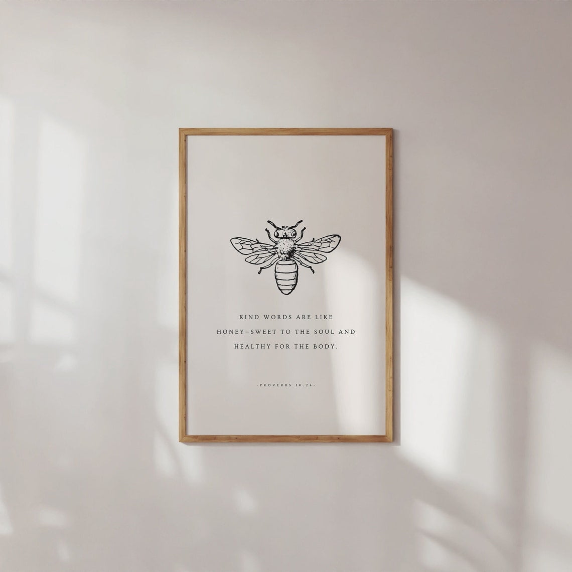 Proverbs 16:24 Kind Words Are Like Honey Vintage Bible Verse Christian ...