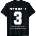 thumbnail image 1 of Proverbs 16:3 Bible Verse Team Sports Jersey Christian T-Shirt, 1 of 5