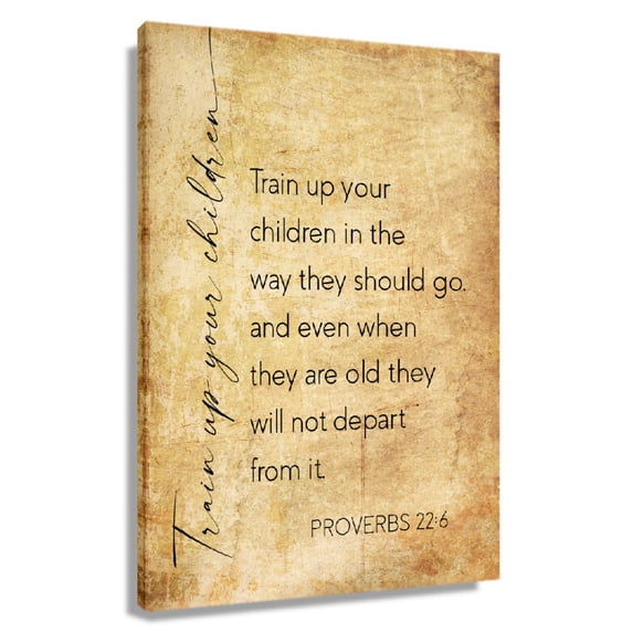 Proverbs 22 6 Bible Quote Wall Art Scripture Posters Poster Canvas Living Room Hanging Decorations Pictures for Bedroom Decorative Paintings