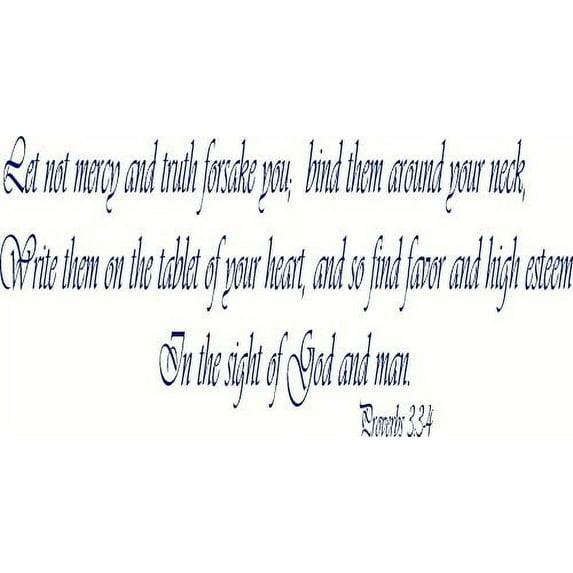 Proverbs 3:34, Bible Verse Vinyl Wall Decal by Scripture Wall Art, 11"x22" Black, Christian, Proverb