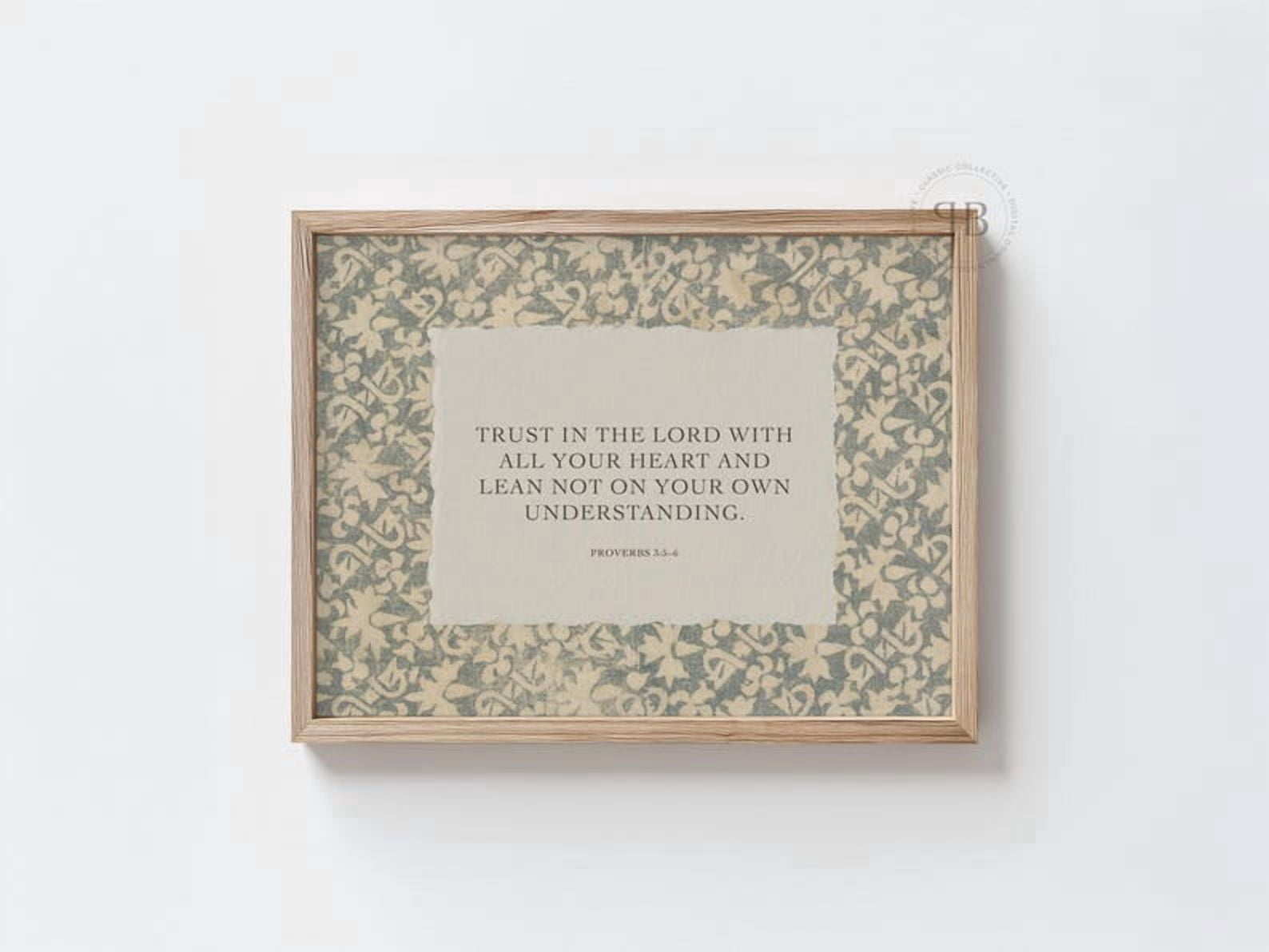 Proverbs 3:5–6 Bible Verse Wall Art, Trust in the Lord Printable ...