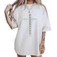 thumbnail image 1 of Proverbs 3 5 6 Scripture Minimalist Graphic Short Sleeve T-Shirt Crewneck White Tops, 1 of 5