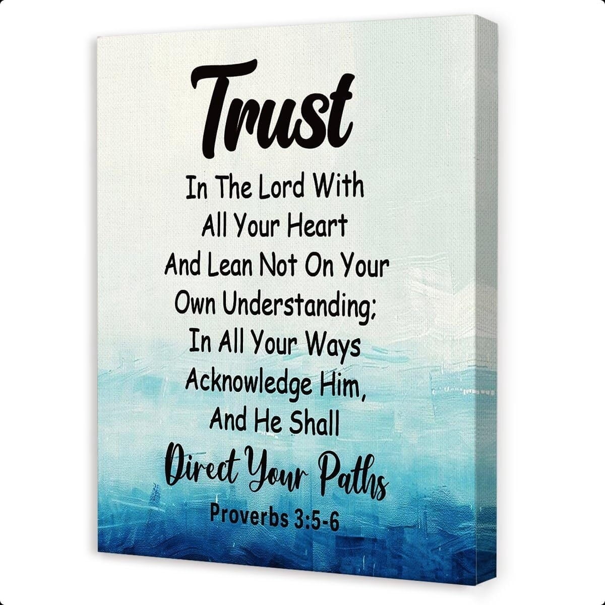 Proverbs 3:5-6 Trust in the Lord with All Your Heart Wall Art,Christian ...