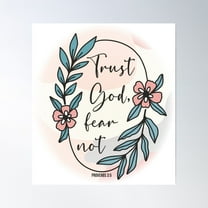 Proverbs 3:5 Trust God Bible Verses Poster Wall Art, Modern Wall Decor For Living Room Bedroom, 8x12 UNFRAMED