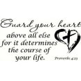 thumbnail image 1 of Proverbs 4:23 V2 Bible Verse Vinyl Wall Decal by Scripture Wall Art, 11"x22" Black, Christian Wall Quotes, 1 of 1