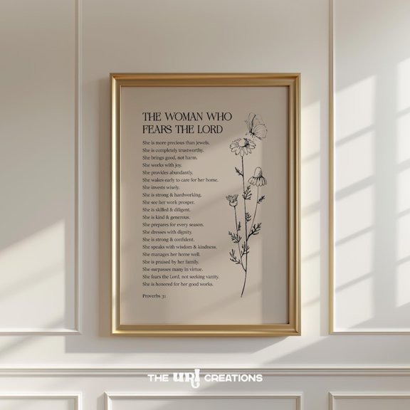 Proverbs Christian Scripture Beige Home Decor Wall Art