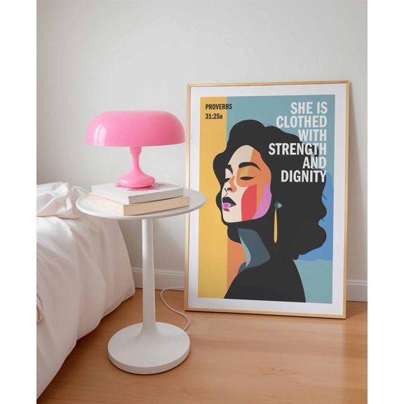 Proverbs Strength And Dignity Bible Verse Wall Art
