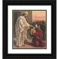 thumbnail image 1 of Providence Lith. Co 20x22 Black Ornate Framed Double Matted Museum Art Print Titled: A Day of Miracles in Capernaum (1905), 1 of 5