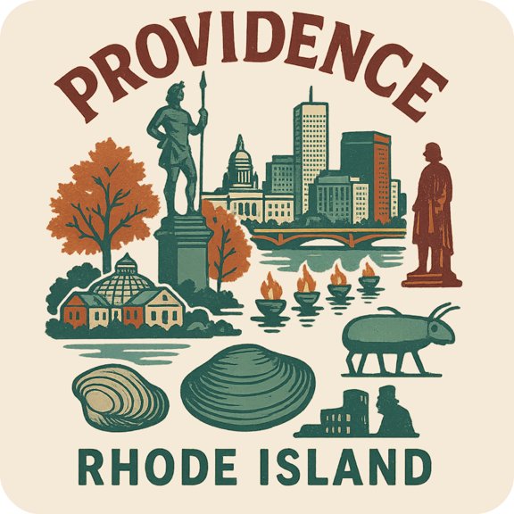 Providence Rhode Island Keepsakes Souvenir Vinyl Sticker – Destination Travel Keepsake Collectible (3-Inches Wide)
