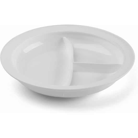 Providence Spillproof Co. Partitioned Plate 9" White
