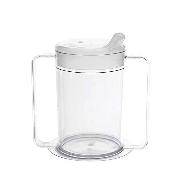 Providence Spillproof Independence 2-Handle Plastic Mug w/Lids, 12 oz / Clear / Each