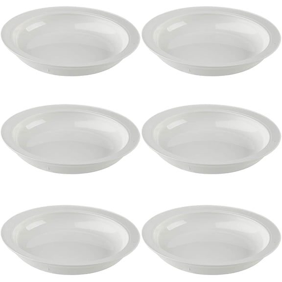 Providence Spillproof Inner Lip Plate - 9" White - 6 Pack