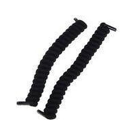 Providence Spillproof No Tie Curly Elastic Shoelaces Color: Black