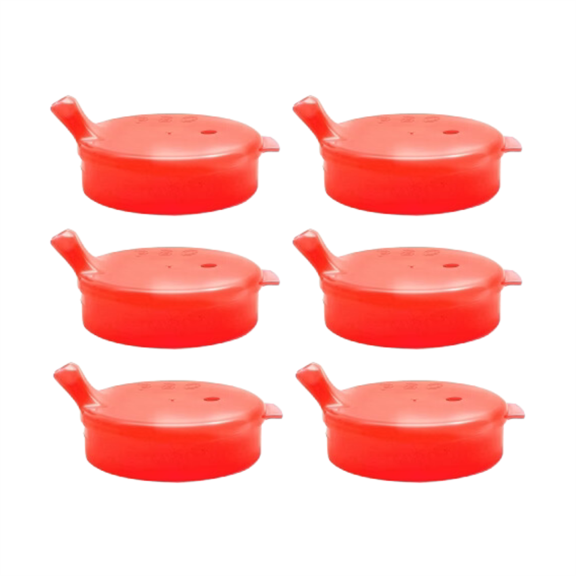 Providence Spillproof Replacement Lids, Red Spout Lids / 6 Pack
