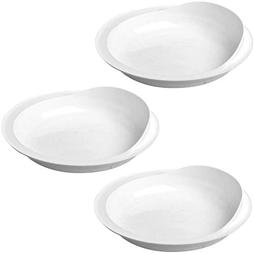 Providence Spillproof Scoop Plate - 9" White (3-Pack)
