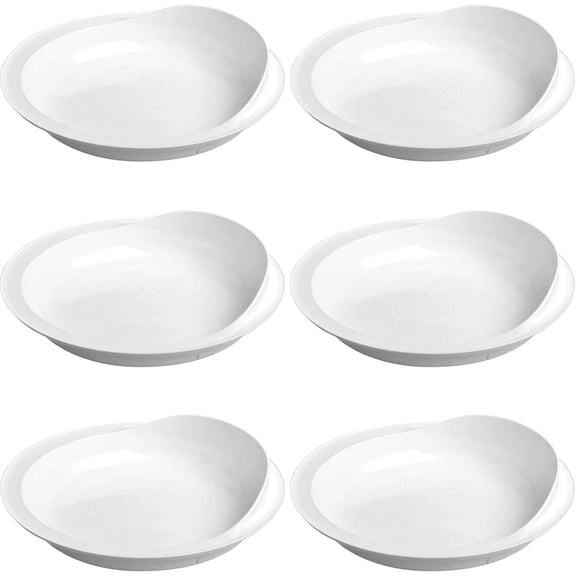 Providence Spillproof Scoop Plate - 9" White (6-Pack)