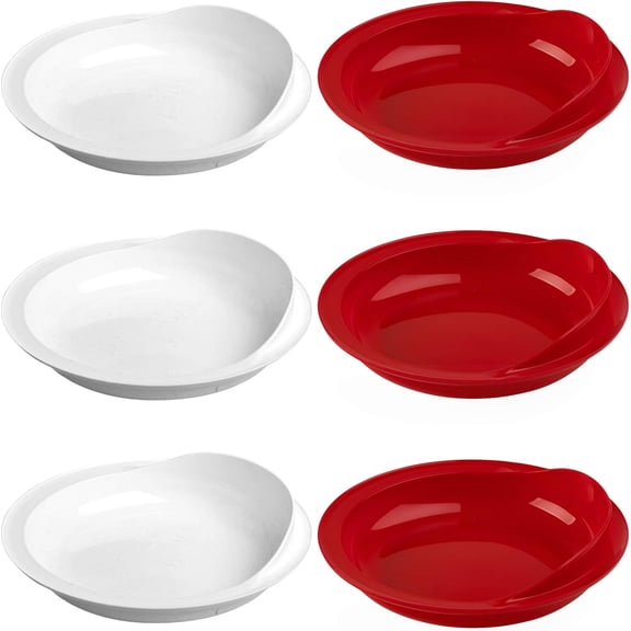 Providence Spillproof Scoop Plate - 9" White (6-Pack)