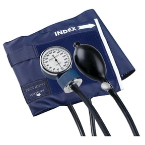 Veridian Healthcare Provident Aneroid Sphygmomanometer, Large Adult, Blue, Manual Blood Pressure Cuff with Large Dial Gauge, Large Adult Arm Size, Durable Nylon Cuff