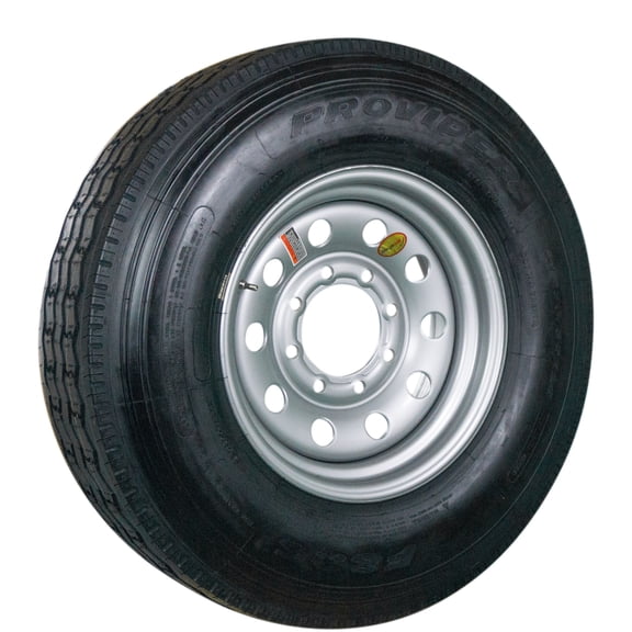 Provider ST Radial 225/75R15 15X6 5x4.5 Silver Mod Trailer Tire Assembly