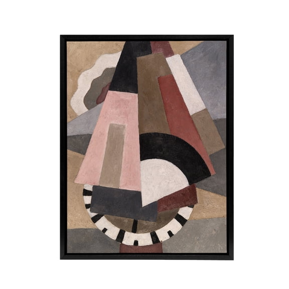 Provincetown Abstract Painting Hartley Black Framed Canvas Wall Art Print 12x16"