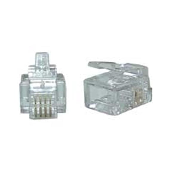 Provisions PRO-131 4 Conductor 6P4C Line Cord Plug, Pack of 100