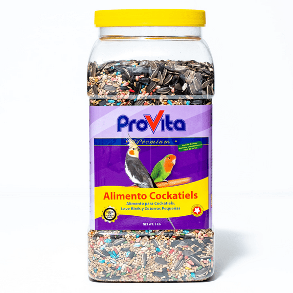 Provita Premium Seed Cockatiels & Lovebirds, 5lb. Plastic Jar